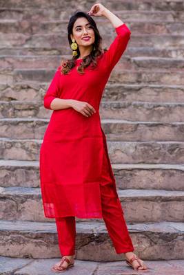 Red Crimson Kurta Set 1