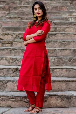 Red Crimson Kurta Set 2