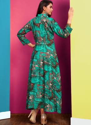 Heavy Rayon Printed Long Designer Kurti 2