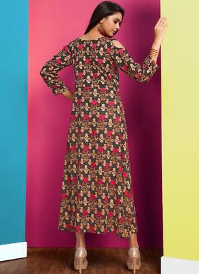 Heavy Rayon Printed Long Designer Kurti 2