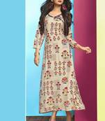 Heavy Rayon Printed Long Designer Kurti