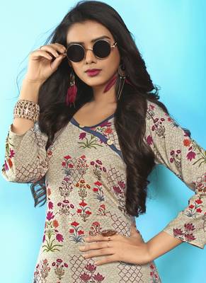 Heavy Rayon Printed Long Designer Kurti 3
