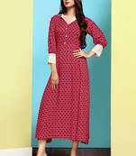 Heavy Rayon Printed Long Designer Kurti