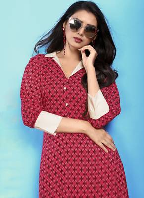 Heavy Rayon Printed Long Designer Kurti 3