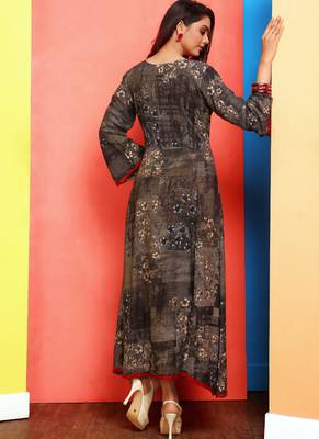 Heavy Rayon Printed Long Designer Kurti 3
