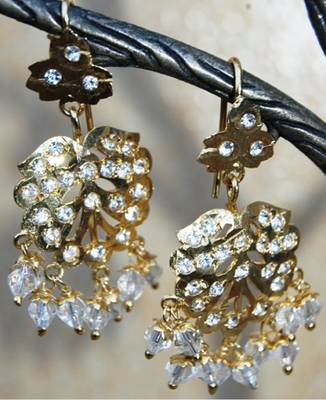 Gold Dangler Earrings 1