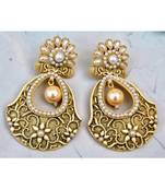 Antique Pearl Flower Dangler Earrings