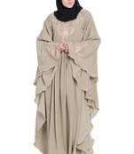 Beige embroidered kashibo abaya
