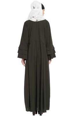Green embroidered kashibo abaya 5