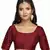 Maroon Plain Art Silk Designer Blouse