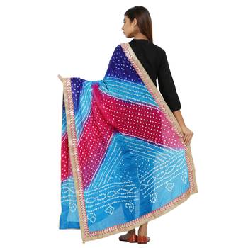 Multicolor Art Silk Bandhej Dupatta 2