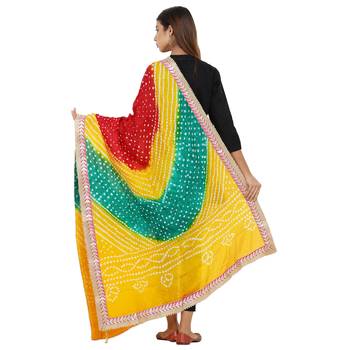 Multicolor Art Silk Bandhej Dupatta 2