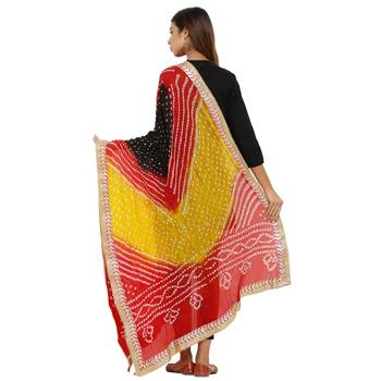 Multicolor Art Silk Bandhej Dupatta 2