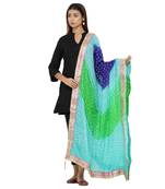 Multicolor Art Silk Bandhej Dupatta