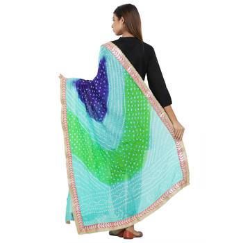 Multicolor Art Silk Bandhej Dupatta 2