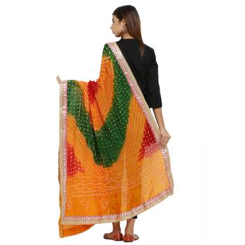 Multicolor Art Silk Bandhej Dupatta 2