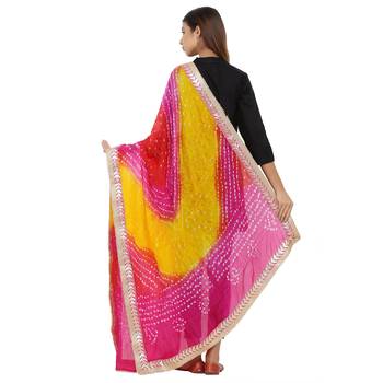 Multicolor Art Silk Bandhej Dupatta 2