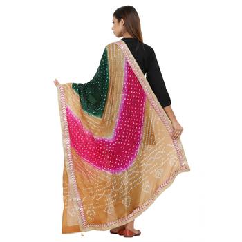 Multicolor Art Silk Bandhej Dupatta 2