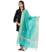 Green Chanderi Gota Patti dupatta