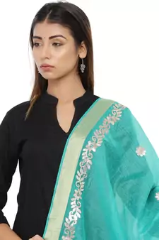 Green Chanderi Gota Patti dupatta