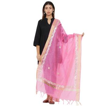 Pink Chanderi Gota Patti dupatta 1