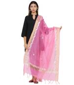 Pink Chanderi Gota Patti dupatta