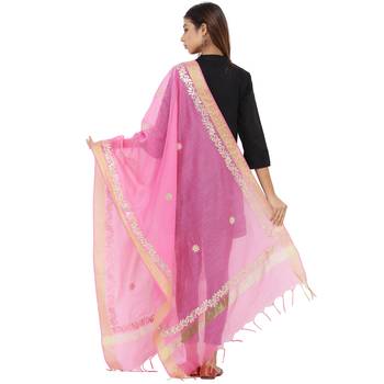Pink Chanderi Gota Patti dupatta 2