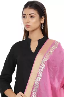 Pink Chanderi Gota Patti dupatta