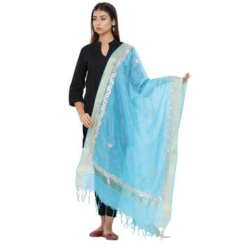 Black Chanderi Gota Patti dupatta 1