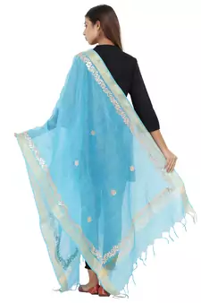 Black Chanderi Gota Patti dupatta