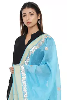 Black Chanderi Gota Patti dupatta