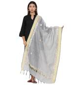Silver Chanderi Gota Patti dupatta