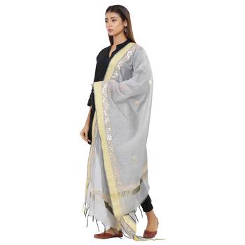 Silver Chanderi Gota Patti dupatta 3
