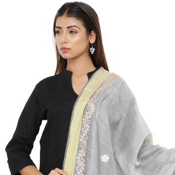 Silver Chanderi Gota Patti dupatta 4