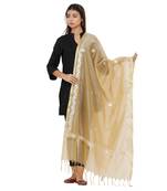 Beige Chanderi Gota Patti dupatta