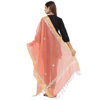 Pink Chanderi Gota Patti dupatta 2