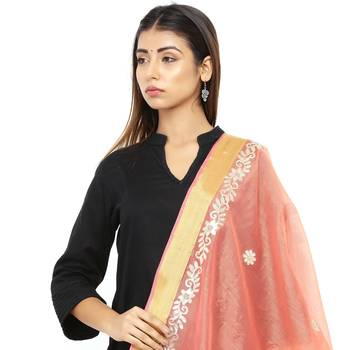Pink Chanderi Gota Patti dupatta 4