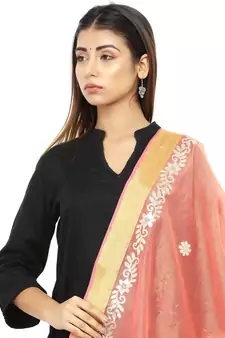 Pink Chanderi Gota Patti dupatta