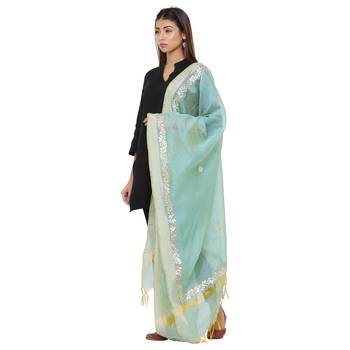 Green Chanderi Gota Patti dupatta 3