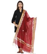 Red Chanderi Gota Patti dupatta