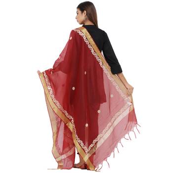 Red Chanderi Gota Patti dupatta 2