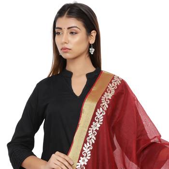 Red Chanderi Gota Patti dupatta 4