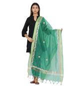 Green Chanderi Gota Patti dupatta