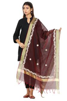 Red Chanderi Gota Patti dupatta