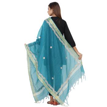 Green Chanderi Gota Patti dupatta 2