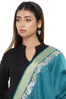 Green Chanderi Gota Patti dupatta