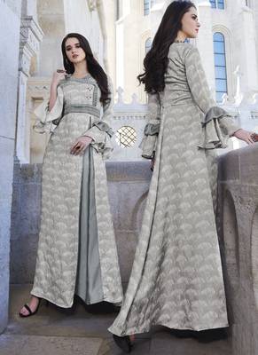 Multi Color Japan Satin Printed Long Designer Kurti 1