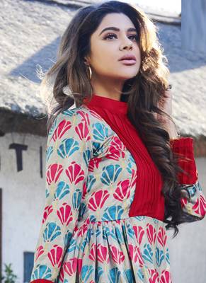 Multi Color Japan Satin Printed Long Designer Kurti 2