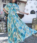 Multi Color Japan Satin Printed Long Designer Kurti