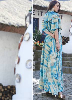 Multi Color Japan Satin Printed Long Designer Kurti 2